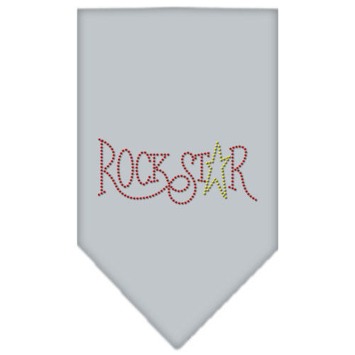Rock Star Rhinestone Bandana Grey Small